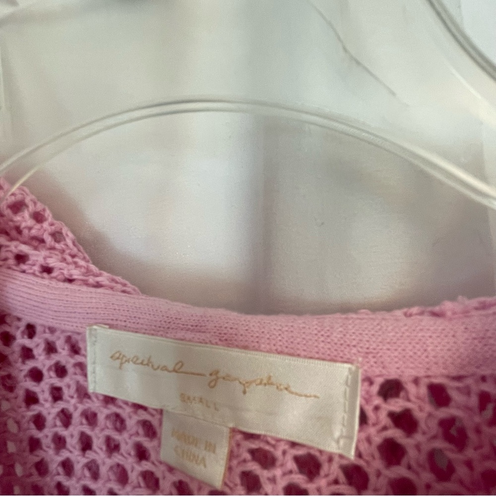 Spiritual Gangster Pink and blue Mesh Knit Top - Picture 5 of 7